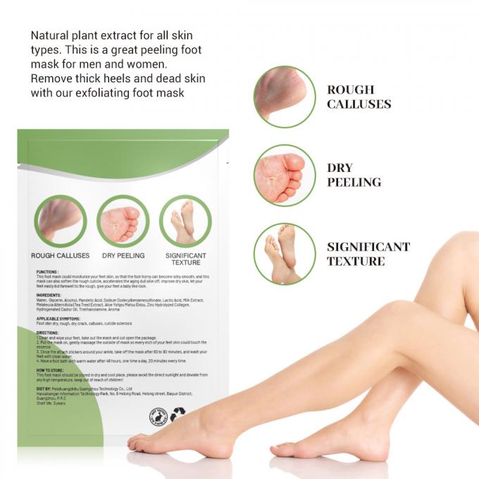 épluchage sec, masque de pied, blanchissant et hydratant le masque de peau de pied