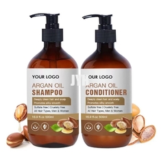 Sulfatez le shampooing et le conditionneur nourrissants libres Argan Oil organique de cheveux