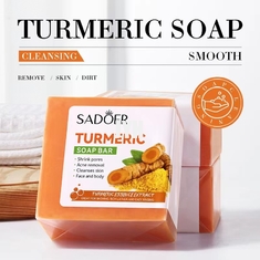 Barre naturelle de fines herbes de savon de safran des indes pour des Underarms intimes de régions de taches brunes de lavage de corps de visage