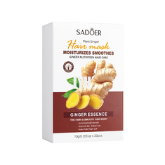 les cosmétiques texture moite et douce de Ginger Extract Nutrition Hair Care de 10g Bodycare améliorent le masque bifurqué sec de cheveux