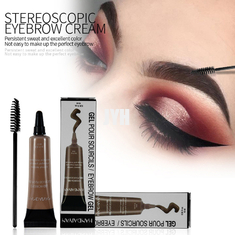 Crème liquide imperméable de sourcil avec le gel durable de sourcil de colorant de maquillage de brosse