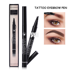 Crayon de sourcil de Sweatproof avec le regard naturel de fourchette d'applicateur micro d'astuce