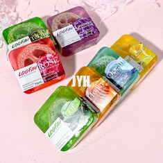 Fleur d'huile essentielle de savon de bain emballée individuellement de luxe personnalisée à la main
