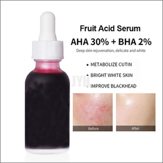 MSDS OEM produits de soins de la peau liquide neutre AHA acide de fruit adoucit les cuticules élimine l'acné points noirs Essence faciale