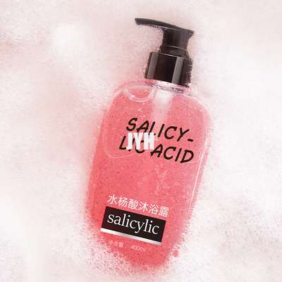 Shampooing de beauté d'OEM de gel de douche d'acné de lavage de corps d'acide salicylique de GMPC anti