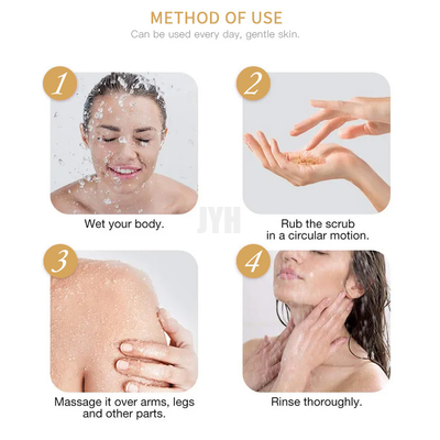or de 210g 24K s'exfoliant l'approbation des produits de soin pour la peau GMPC d'OEM de Sugar Body Scrub