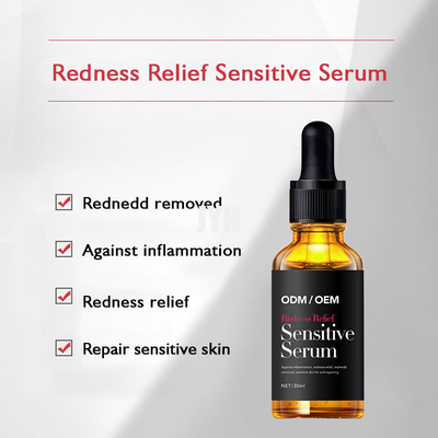 Sérum de visage d'essence de solvant de rougeur d'ODM pour la peau sensible sèche