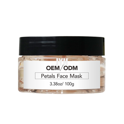 Soins de la peau Clay Mask Natural 100ml Rose Petal Face Gel Mask d'OEM