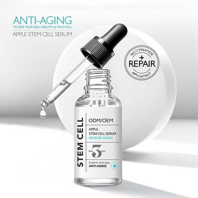 Sérum antioxydant de sérum de retrait de ride de cellule souche d'Apple pour la peau sensible
