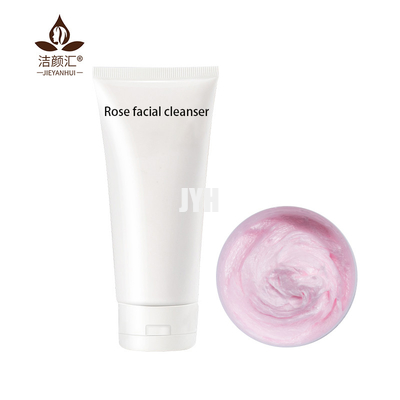 Acné faciale écumante de Rose Vegan Face Wash For de détergent d'ODM 100g