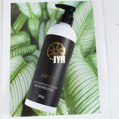 la tête noire de produits des soins de la peau des hommes de détergent de mousse du charbon de bois 350g enlèvent
