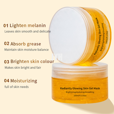 rayonnant masque rougeoyant de gel de peau du safran des indes 100ml avec le glutathion acide Tranexamic