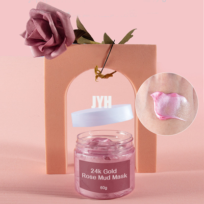 Masque protecteur huileux de éclairage de peau de Rose Mud Mask GMPC d'or du rose 24K