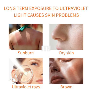 UVA UVB PA 50 +++ Cosmétiques de maquillage de visage de protection solaire à base d'eau pour le cou
