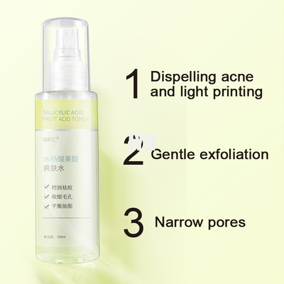 L'ODM d'hydration de toner de massage facial d'acide salicylique étudie à fond le toner de minimisation