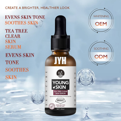 solvant organique de bouton d'acné de réparation de sérum de visage d'essence de soulagement d'arbre de thé d'OEM 1oz/30ml