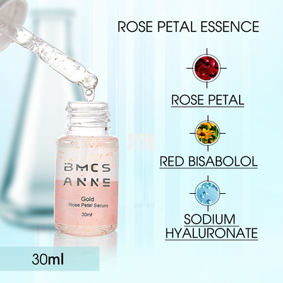 Hydrater d'hydration de sérum d'or de Rose Petal Essence Face Serum 24k