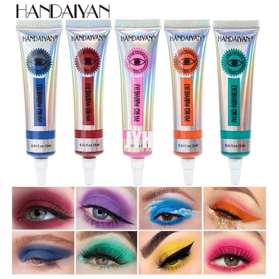 Cosmétiques de maquillage de visage métallique 12 couleurs fard à paupières de maquillage imperméable