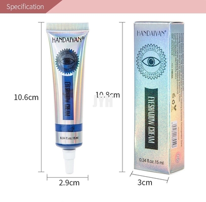 Cosmétiques de maquillage de visage métallique 12 couleurs fard à paupières de maquillage imperméable