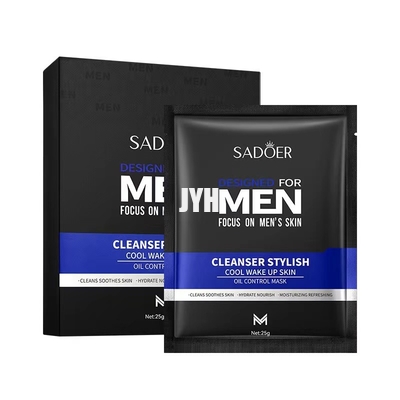MSDS Mens Skincare Products Hydratant Blanchissant Nourrissant Nettoyant Naturel Masque de feuille faciale