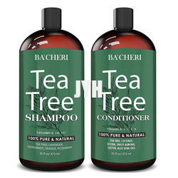 470ml le shampooing et le conditionneur d'arbre de thé de la vitamine C +E place les cheveux endommagés par réparation naturelle organique