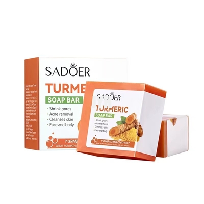 Barre naturelle de fines herbes de savon de safran des indes pour des Underarms intimes de régions de taches brunes de lavage de corps de visage