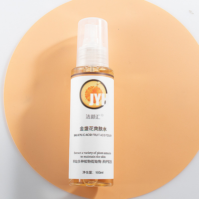 Toner facial organique naturel de peau de toner blanchissant le toner 100ml de massage facial de Calendula