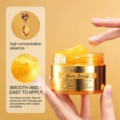 La cruauté libèrent le masque facial de l'or 24K pour impeccable et hydratent la peau