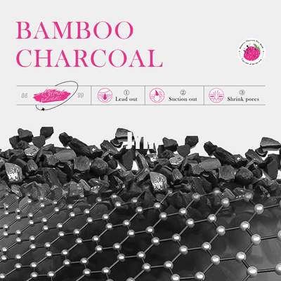kit en bambou de soin de retrait de point noir de charbon de bois de produits des soins de la peau des hommes 70ml