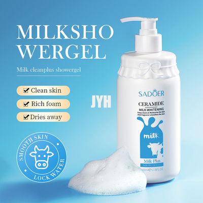 Peau propre de soin de corps de gel de douche de lait de chèvre de MSDS hydratant l'éclairage s'exfoliant le gel de douche