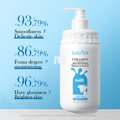 Peau propre de soin de corps de gel de douche de lait de chèvre de MSDS hydratant l'éclairage s'exfoliant le gel de douche