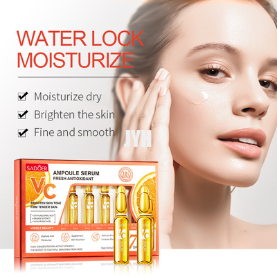 Hydrater 2ml de l'or Vc d'acide hyaluronique de sérum de visage d'essence d'huile d'ampoule de vitamine C
