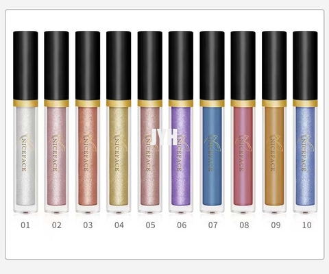10 couleurs Diamond Glitter Eyeshadow Waterproof Long durant le fard à paupières métallique de miroitement