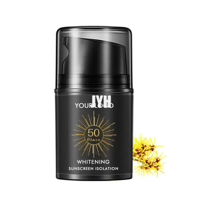 Écran solaire facial imperméable pour hommes de peau naturelle Spf50 + Pa +++ Écran solaire d'isolation solaire non blanchissant