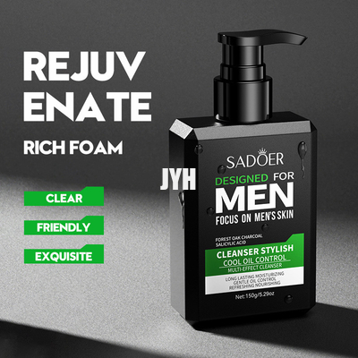 Le détergent facial des hommes quotidiens de soins de la peau refroidissent le détergent à effets multiples régénérateur de contrôle de l'huile des hommes