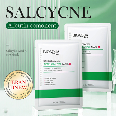 Pores de rétrécissement de masque d'acné d'acide salicylique d'OEM éclairant hydratant le masque facial de feuille