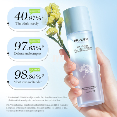 toner et lotion des soins de la peau 120ml hydratant ride d'acide hyaluronique de fenouil de mer de peau l'anti