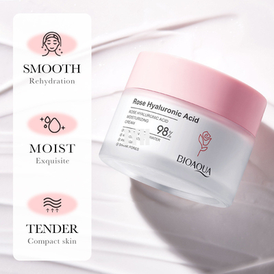 Peau de éclairage crème de Rose Hyaluronic Acid Moisturizer Facial serrant la crème 50g