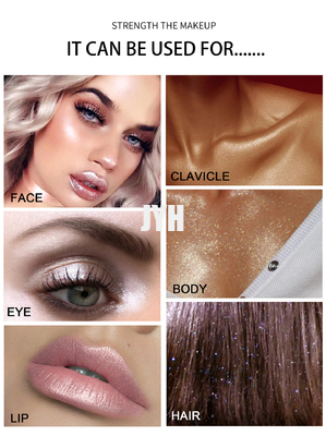 Poudre à haute brillance de miroitement de maquillage de MSDS pour le corps de cheveux de lèvres de yeux de visage