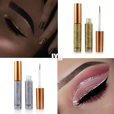 MSDS 10PCS/revêtement réglé d'oeil de scintillement pour des femmes faciles de porter le maquillage liquide rouge pigmenté de scintillement d'eye-liner d'or blanc