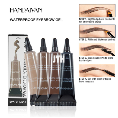 Crème liquide imperméable de sourcil avec le gel durable de sourcil de colorant de maquillage de brosse