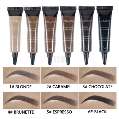 Crème liquide imperméable de sourcil avec le gel durable de sourcil de colorant de maquillage de brosse