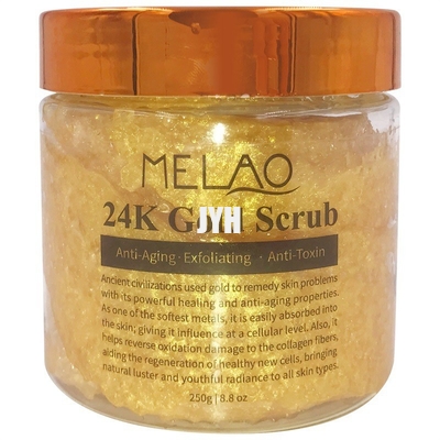 250g l'or du Vegan 24k frottent le corps hydratant et s'exfoliant crème