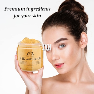250g l'or du Vegan 24k frottent le corps hydratant et s'exfoliant crème