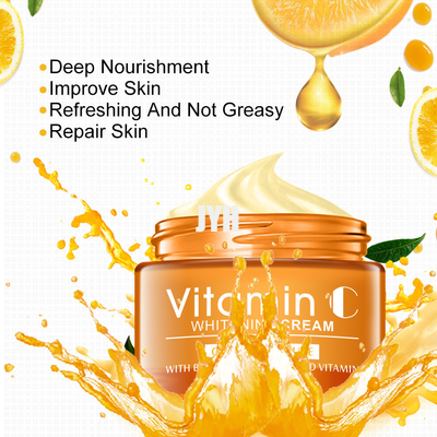 Crème hydratante anti-rides éclaircissante pour le visage à la vitamine C 30G non parfumée