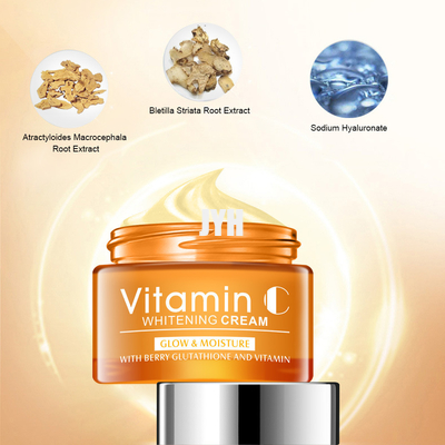 Crème hydratante anti-rides éclaircissante pour le visage à la vitamine C 30G non parfumée