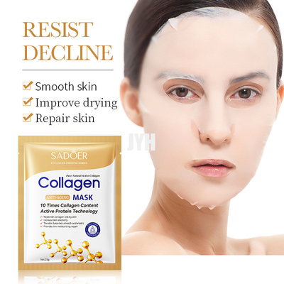 Produits de soin pour la peau d'OEM de MSDS hydratant la feuille faciale de masque de collagène anti-vieillissement