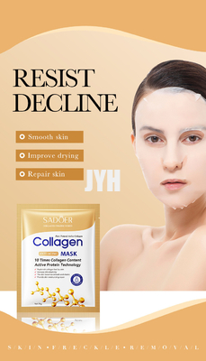 Produits de soin pour la peau d'OEM de MSDS hydratant la feuille faciale de masque de collagène anti-vieillissement