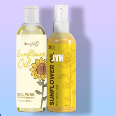 60ml huile pure organique de transporteur de l'huile de tournesol 100% nourrissant pour des cheveux de visage de peau