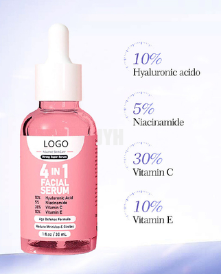 Collagène 4 d'acide hyaluronique de sérum de la vitamine C 30ML en 1 sérum de visage pour des femmes
